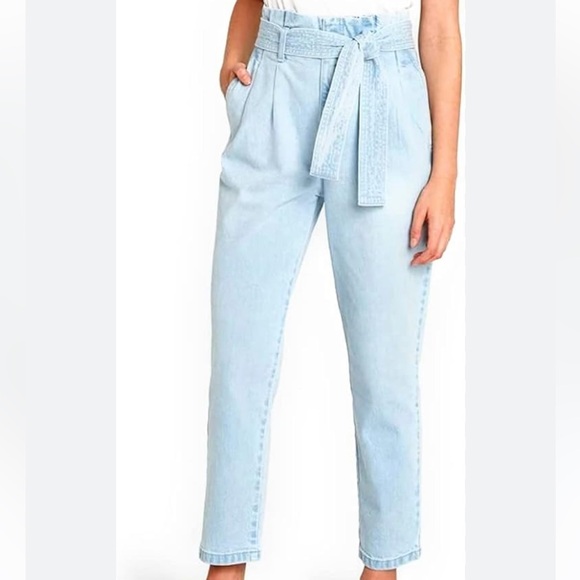 Banana Rebublic high waisted belt denim - Picture 1 of 6